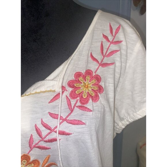 GH Bass & Co. Women's V-Neck, Short Sleeve Shirt/Top Size XXL Blouse Lightweight - Picture 8 of 11